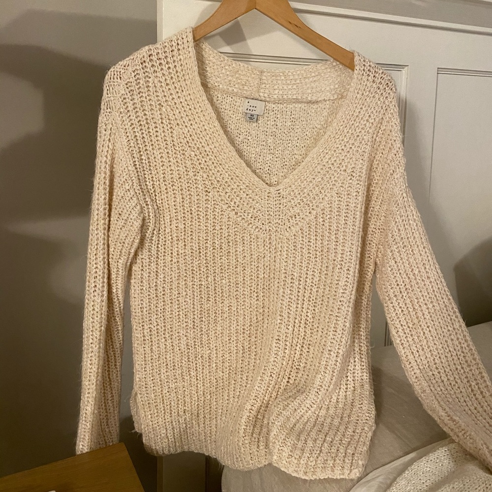 V Neck Pullover Sweater - image 2